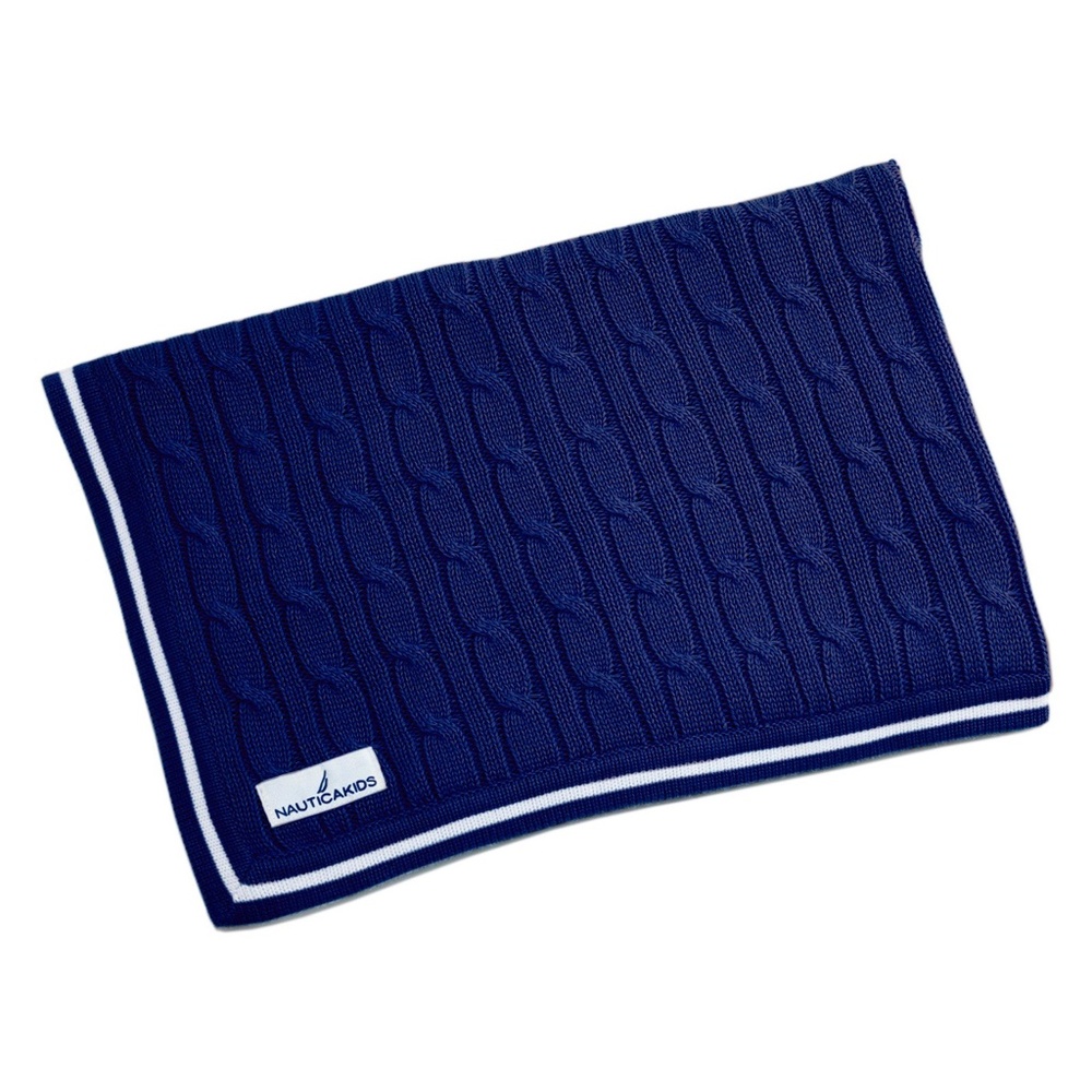 Whale of a Tale Cable Knit Blanket by Nautica